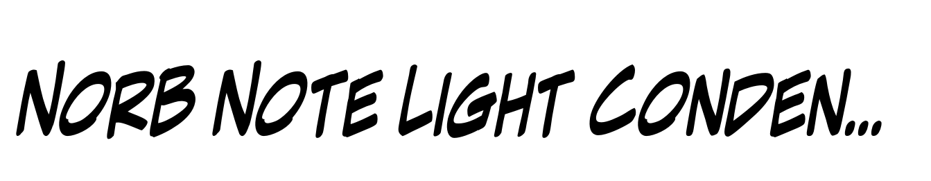 NorB Note Light Condensed Italic