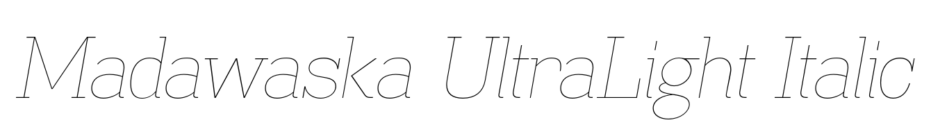 Madawaska UltraLight Italic
