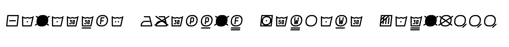 Monostep Washing Symbols Rounded Light Italic image
