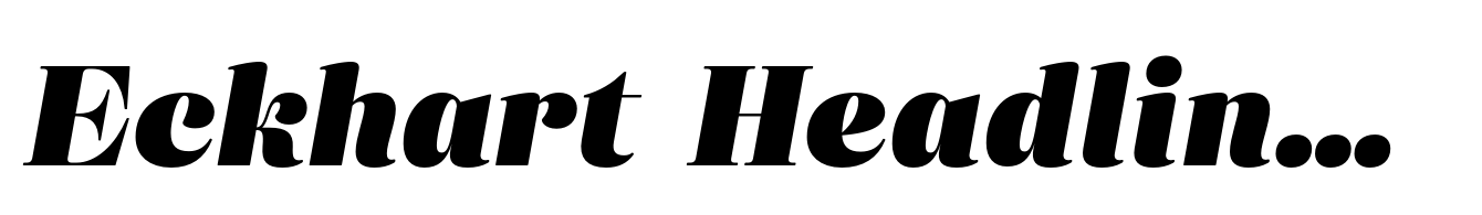 Eckhart Headline Black Italic