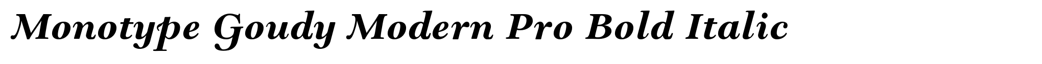 Monotype Goudy Modern Pro Bold Italic image