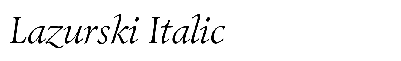 Lazurski Italic