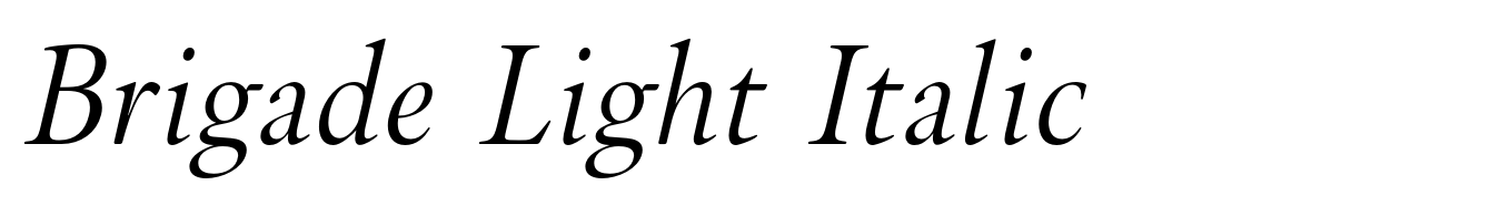 Brigade Light Italic