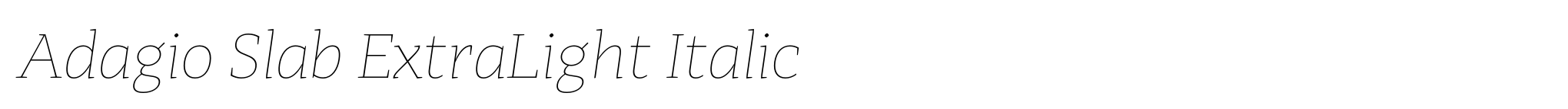 Adagio Slab ExtraLight Italic image