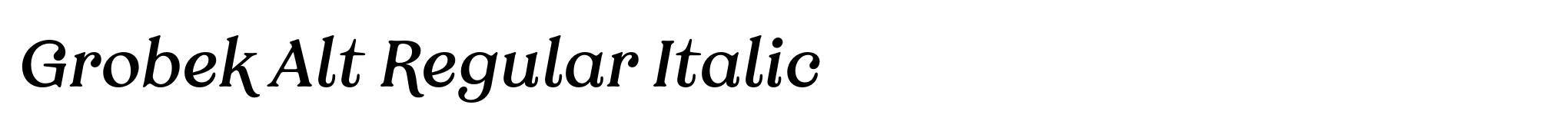 Grobek Alt Regular Italic image
