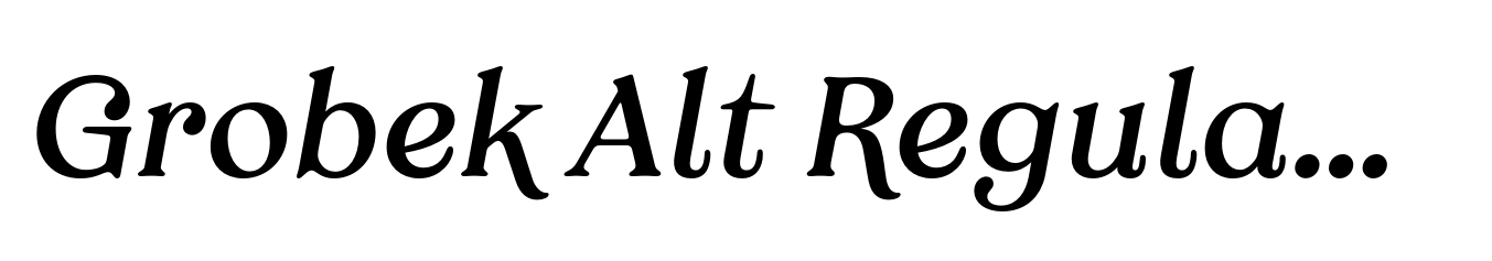 Grobek Alt Regular Italic