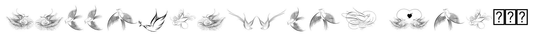 Calligraphic Birds Two image