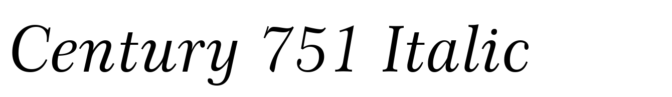 Century 751 Italic