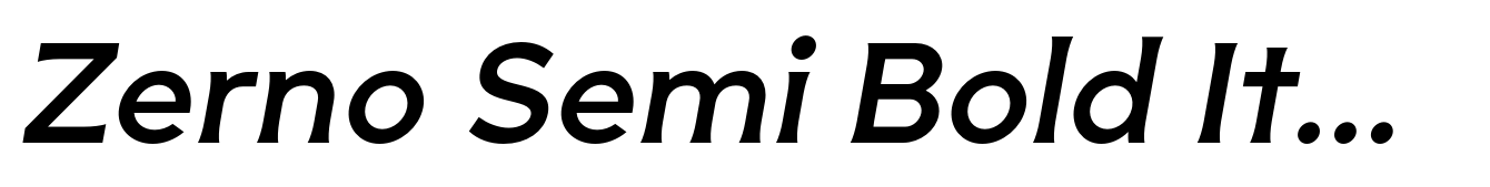 Zerno Semi Bold Italic