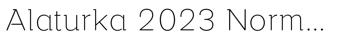 Alaturka 2023 Normal Thin