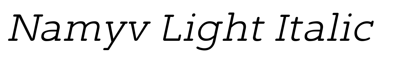 Namyv Light Italic
