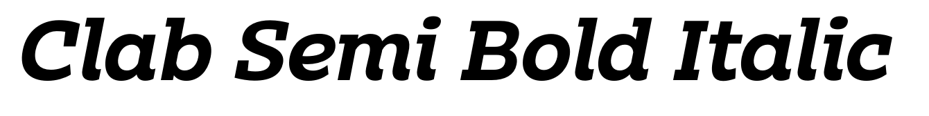 Clab Semi Bold Italic