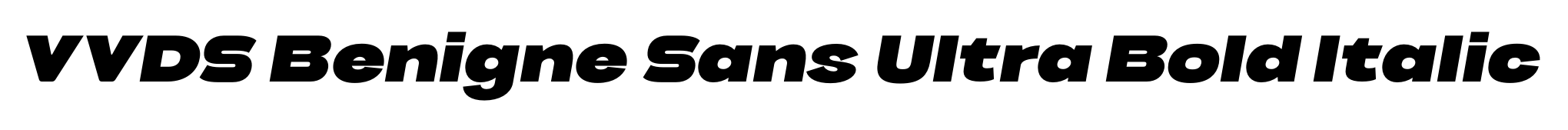 VVDS Benigne Sans Ultra Bold Italic image