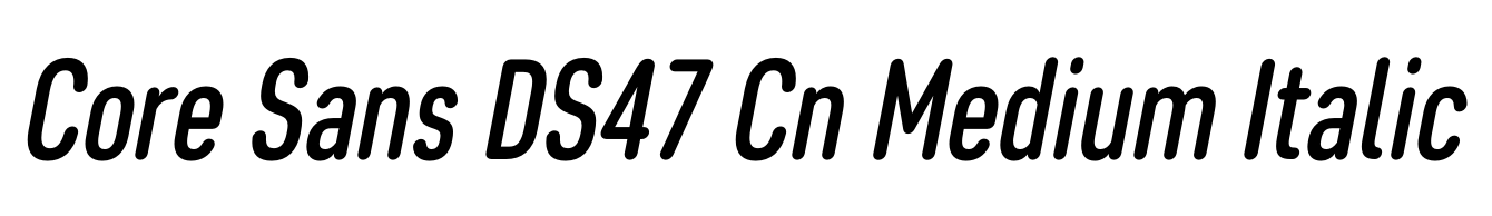 Core Sans DS47 Cn Medium Italic