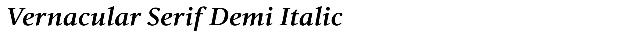 Vernacular Serif Demi Italic image