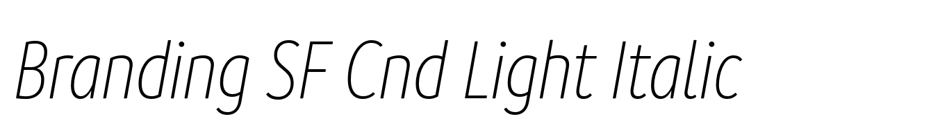 Branding SF Cnd Light Italic
