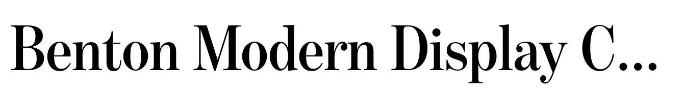 Benton Modern Display Condensed Semi Bold