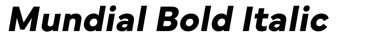 Mundial Bold Italic