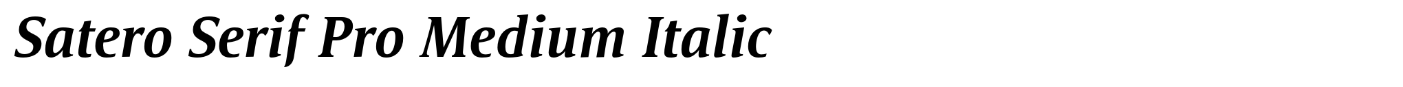 Satero Serif Pro Medium Italic image