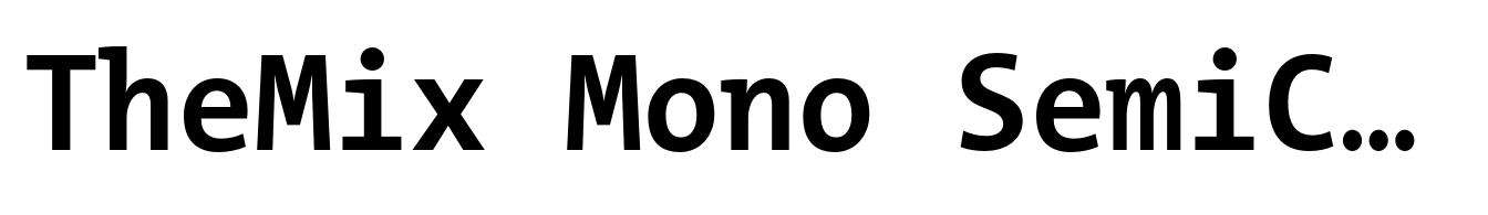 TheMix Mono SemiCondensed Bold