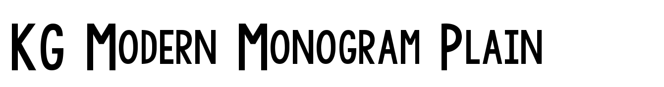 KG Modern Monogram Plain