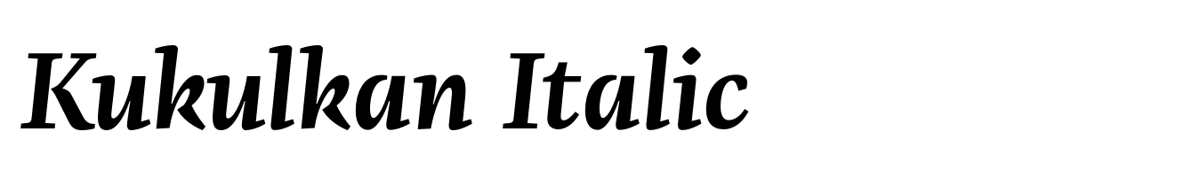 Kukulkan Italic