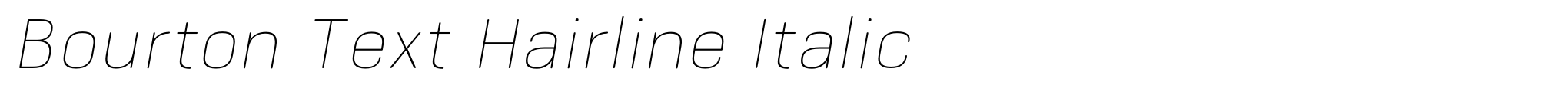 Bourton Text Hairline Italic image
