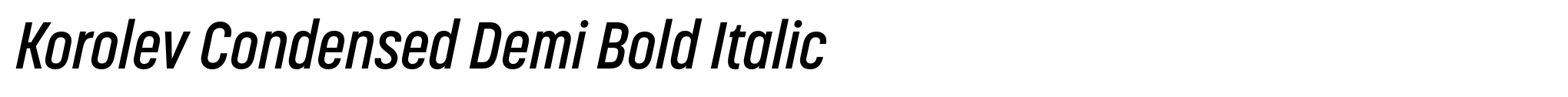 Korolev Condensed Demi Bold Italic image