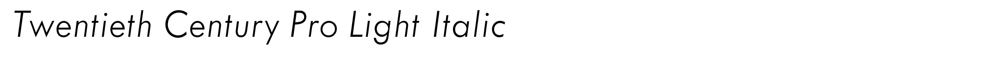 Twentieth Century Pro Light Italic image