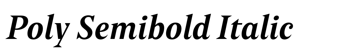 Poly Semibold Italic