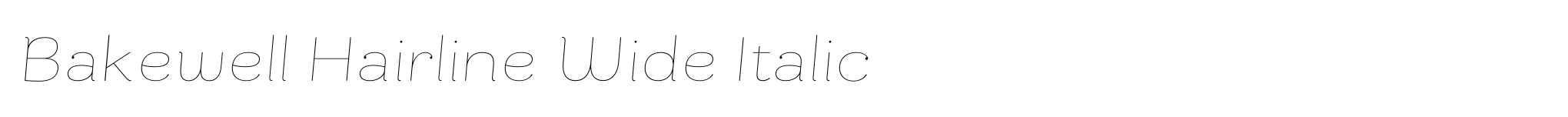 Bakewell Hairline Wide Italic image