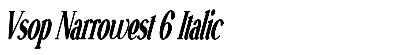 Vsop Narrowest 6 Italic