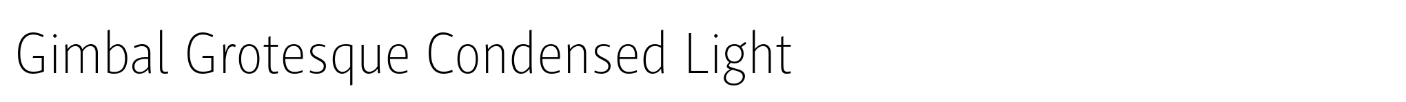 Gimbal Grotesque Condensed Light image