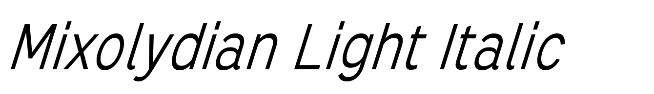 Mixolydian Light Italic