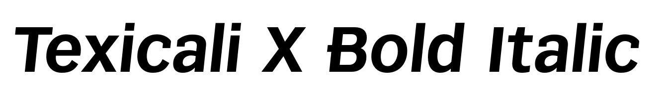 Texicali X Bold Italic