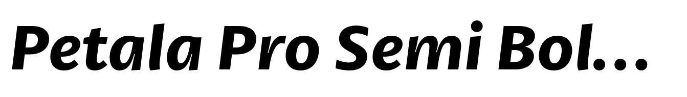Petala Pro Semi Bold Italic