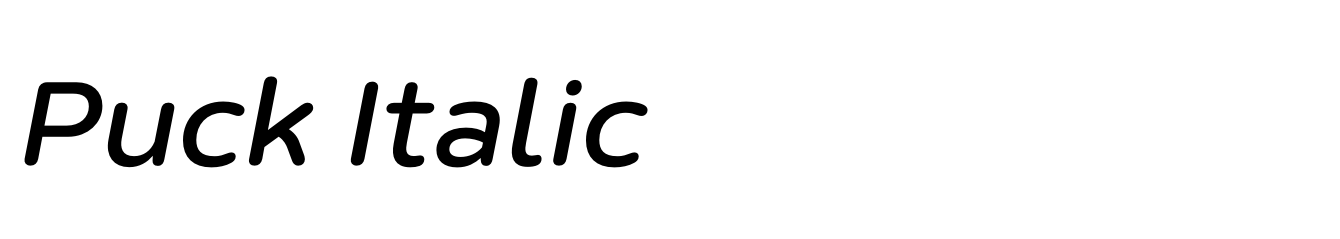 Puck Italic