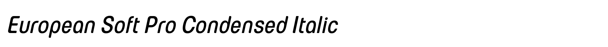 European Soft Pro Condensed Italic image