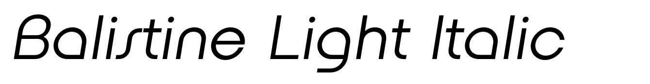 Balistine Light Italic