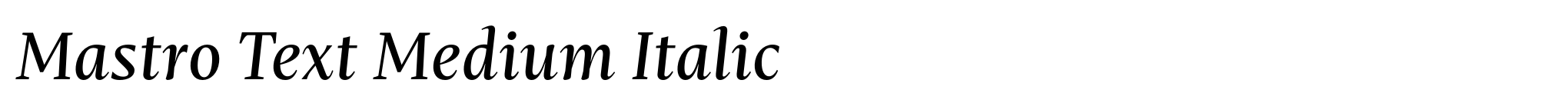 Mastro Text Medium Italic image