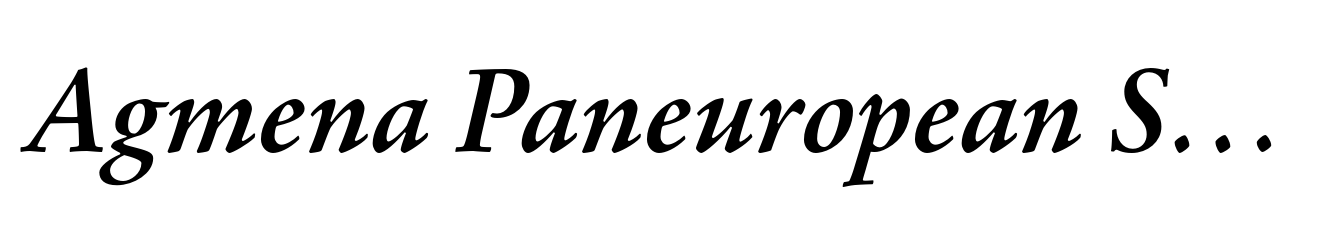Agmena Paneuropean SemiBold Italic