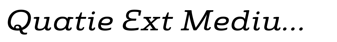Quatie Ext Medium Italic