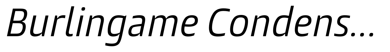 Burlingame Condensed Italic
