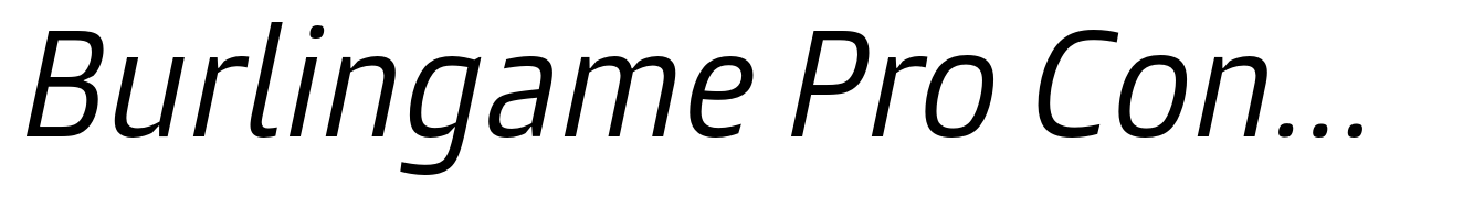 Burlingame Pro Condensed Italic