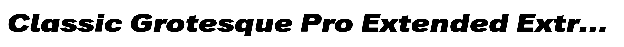 Classic Grotesque Pro Extended Extra Bold Italic image