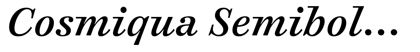 Cosmiqua Semibold Italic
