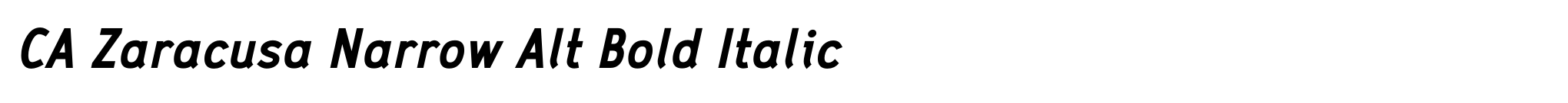 CA Zaracusa Narrow Alt Bold Italic image