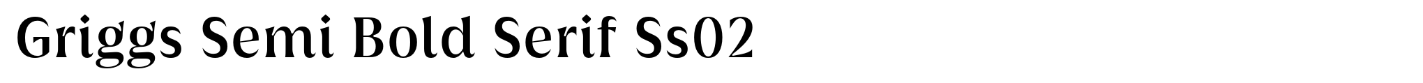 Griggs Semi Bold Serif Ss02 image