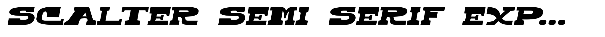 Scalter Semi Serif Expanded Slanted image