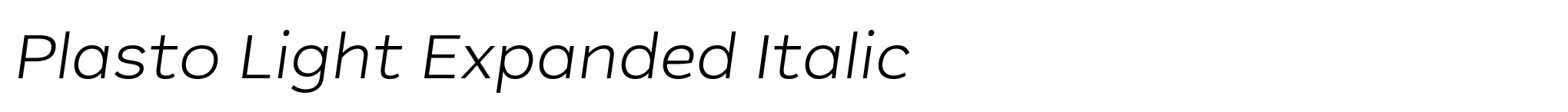 Plasto Light Expanded Italic image